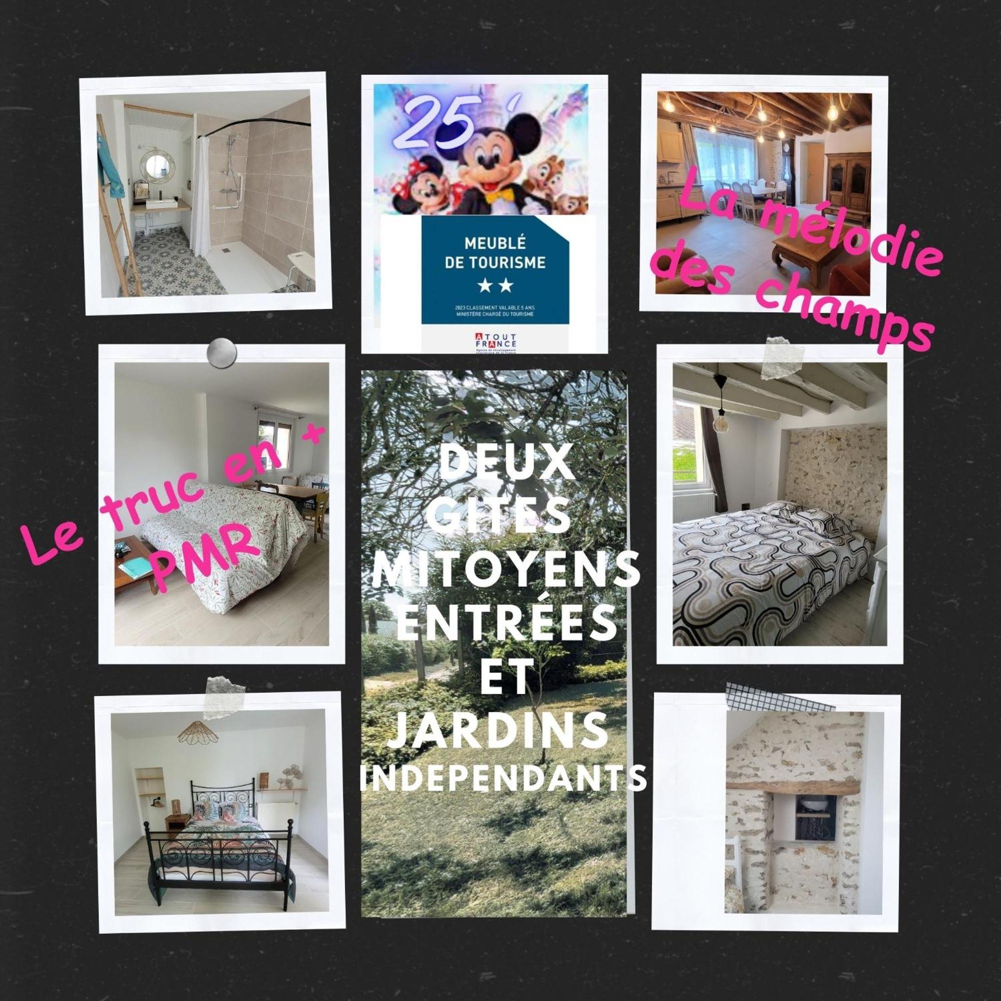 Le Truc En Plus, Accessibles Pmr, Appartement 45 M2 Mitoyen Dans Une Maison Avec Un Autre Appartement Guerard Luaran gambar